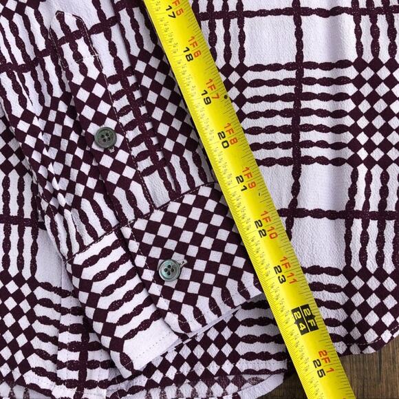 Equipment Button Front Blouse Top Long Sleeve Viscose Career Size Small Purple - Picture 12 of 12